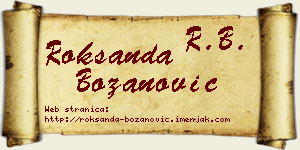 Roksanda Božanović vizit kartica